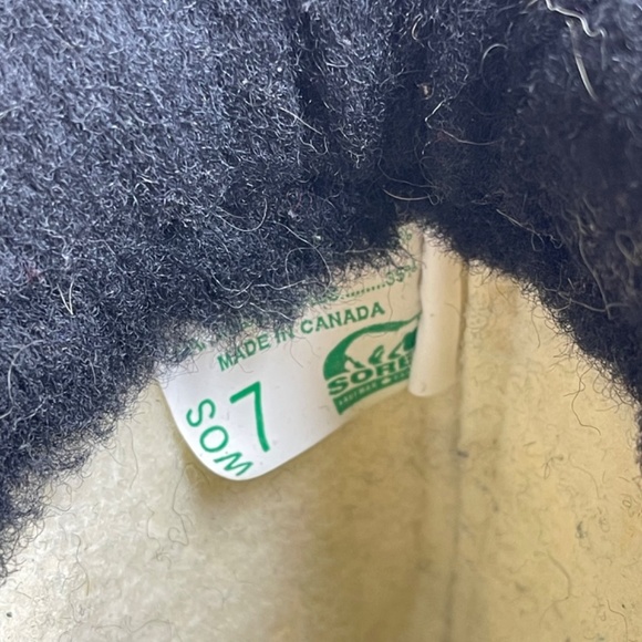 Sorel Caribou Vintage Black Leather Waterproof Heavy Snow Winter Boots Size 7 - Picture 5 of 7